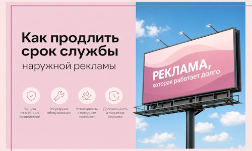 Как продлить срок службы наружной рекламы в  Саянске